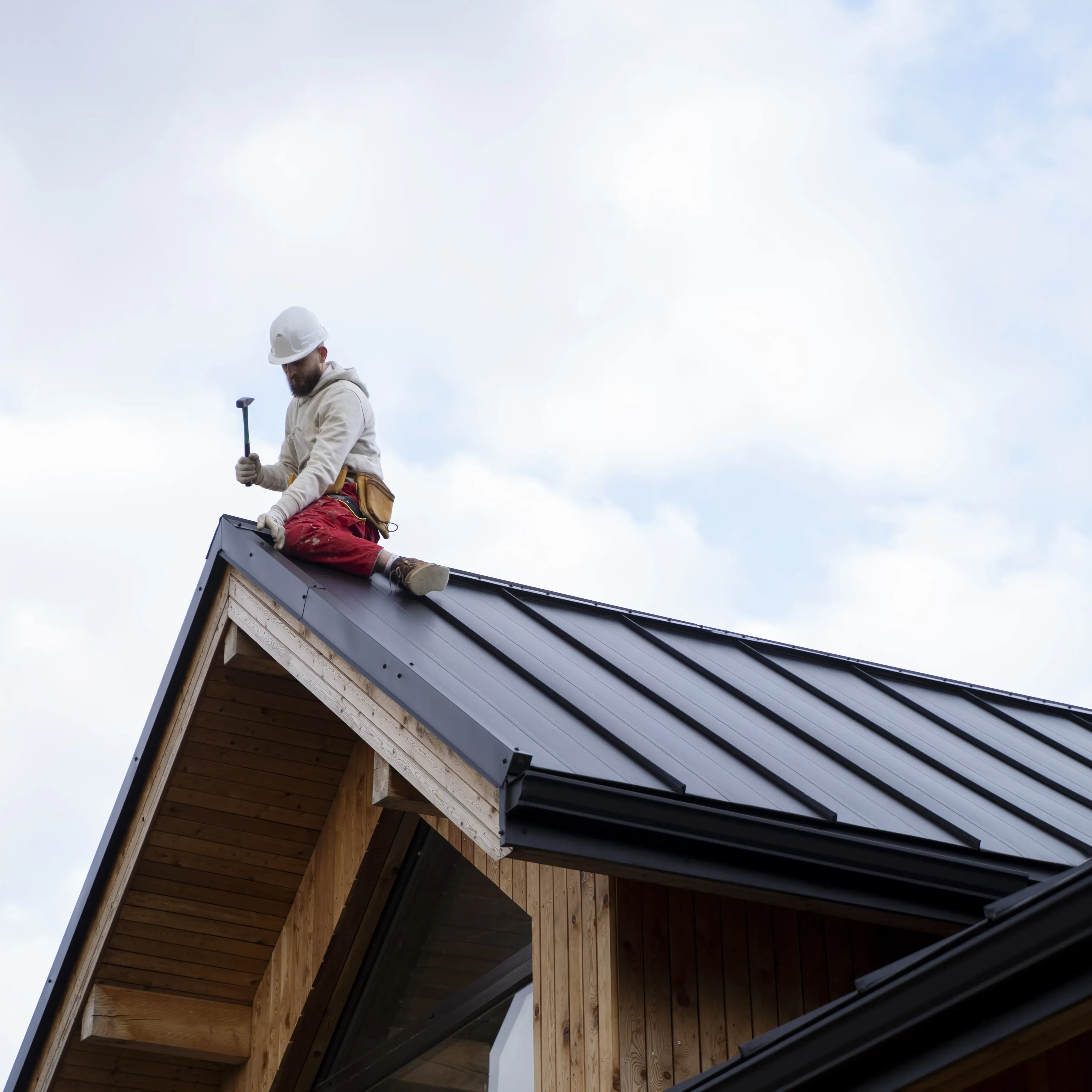 Tetőkészítés folyamatban